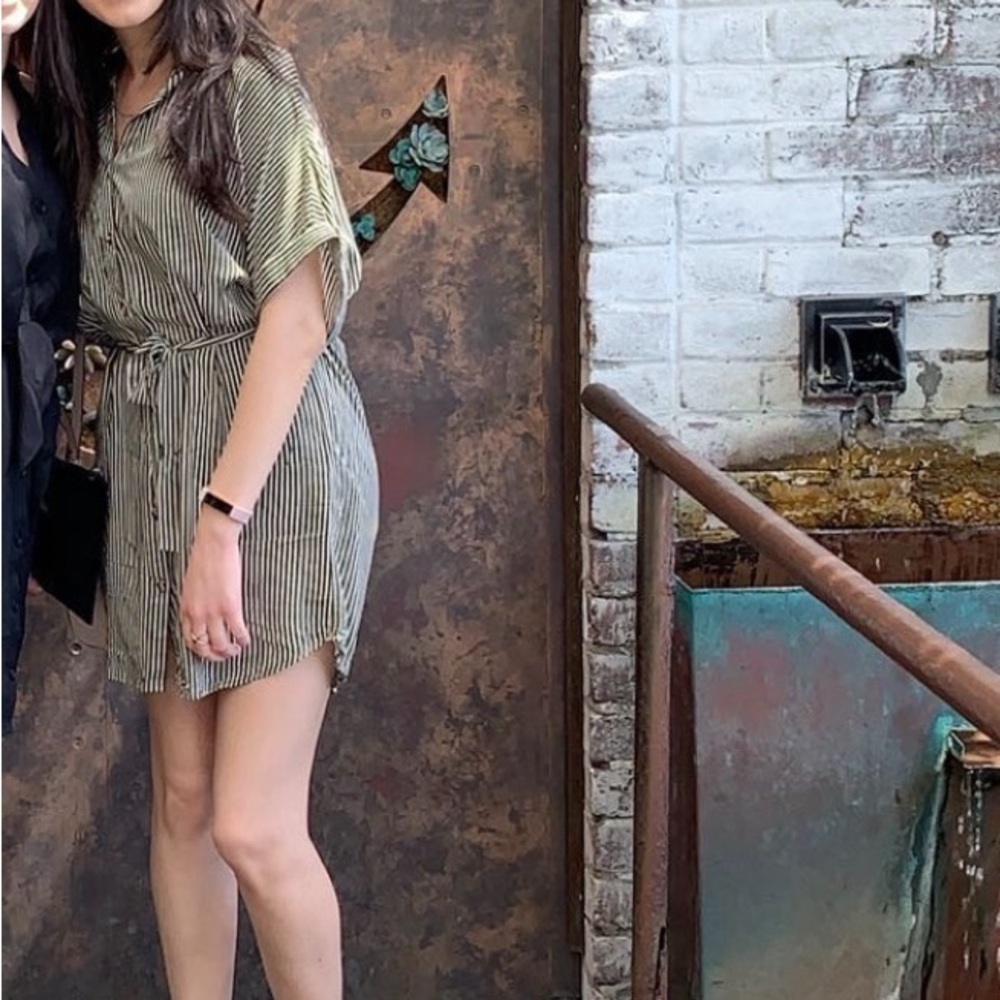 Green T-shirt dress
